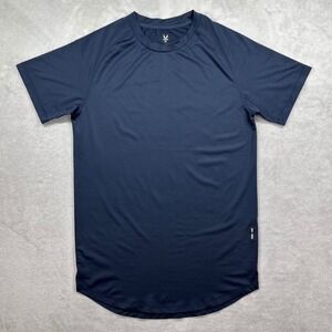 ASRV T-Shirt Mens Medium Navy Blue DSG-0660 Curved Hem Athletic Training Gym